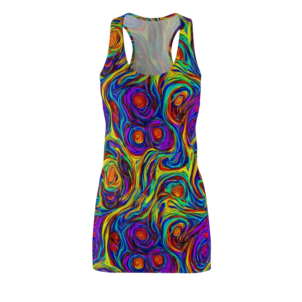 Technicolor Tempest on Racerback Dress — Front