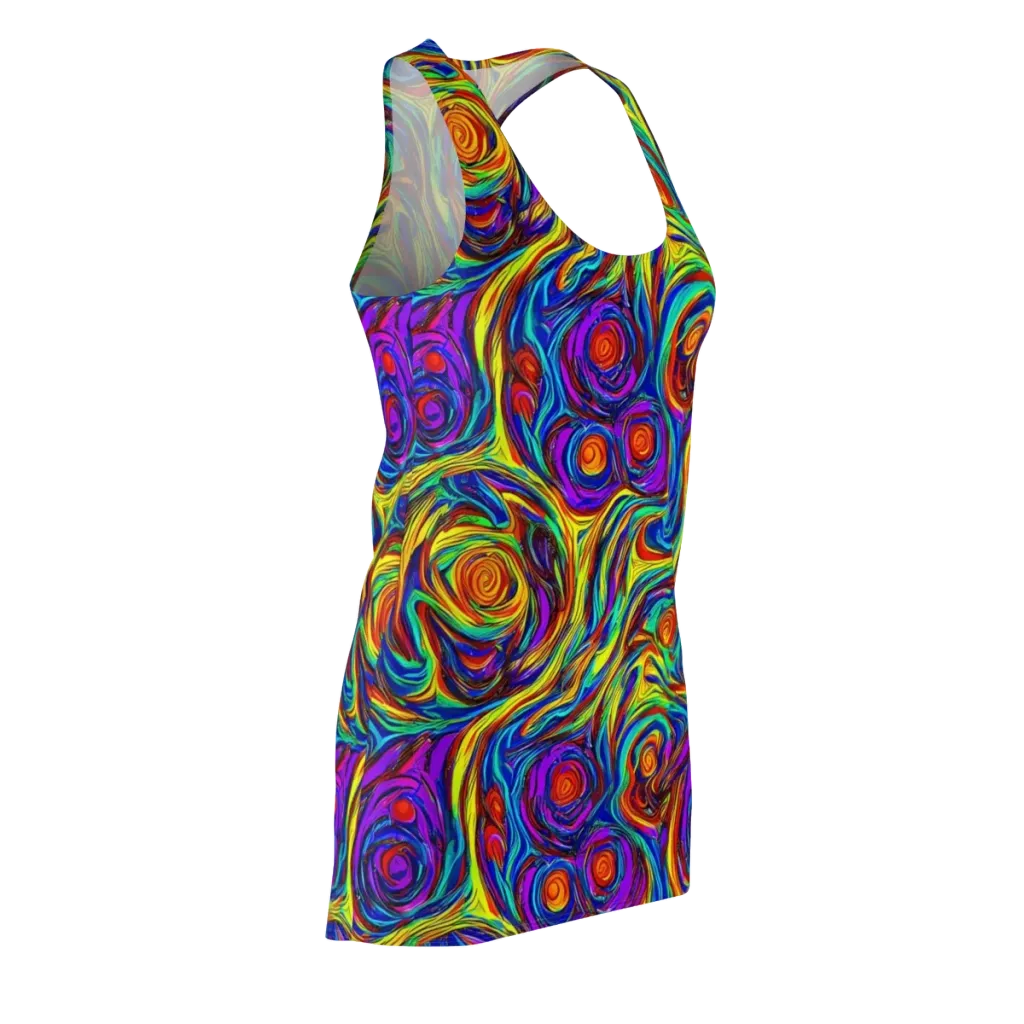Technicolor Tempest on Racerback Dress — Front Side