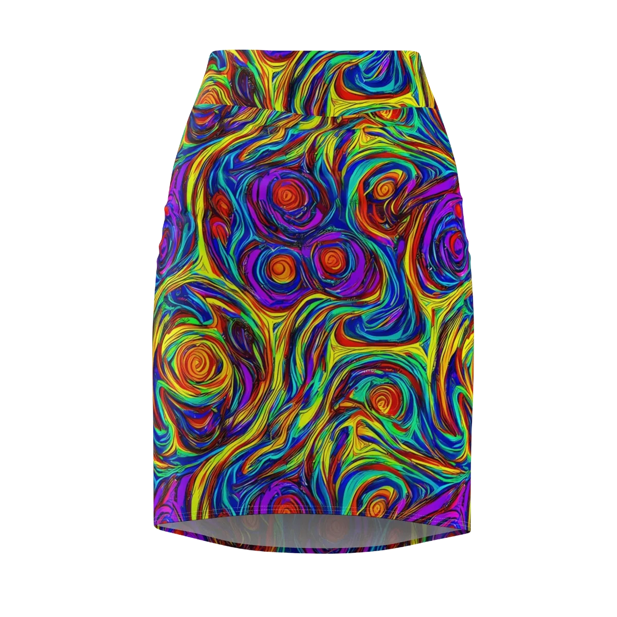 Technicolor Tempest on Pencil Skirt — Front
