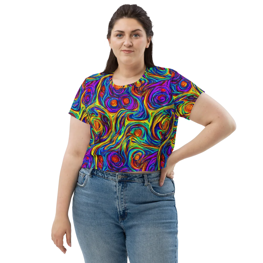 Technicolor Tempest on Crop Tee — Front