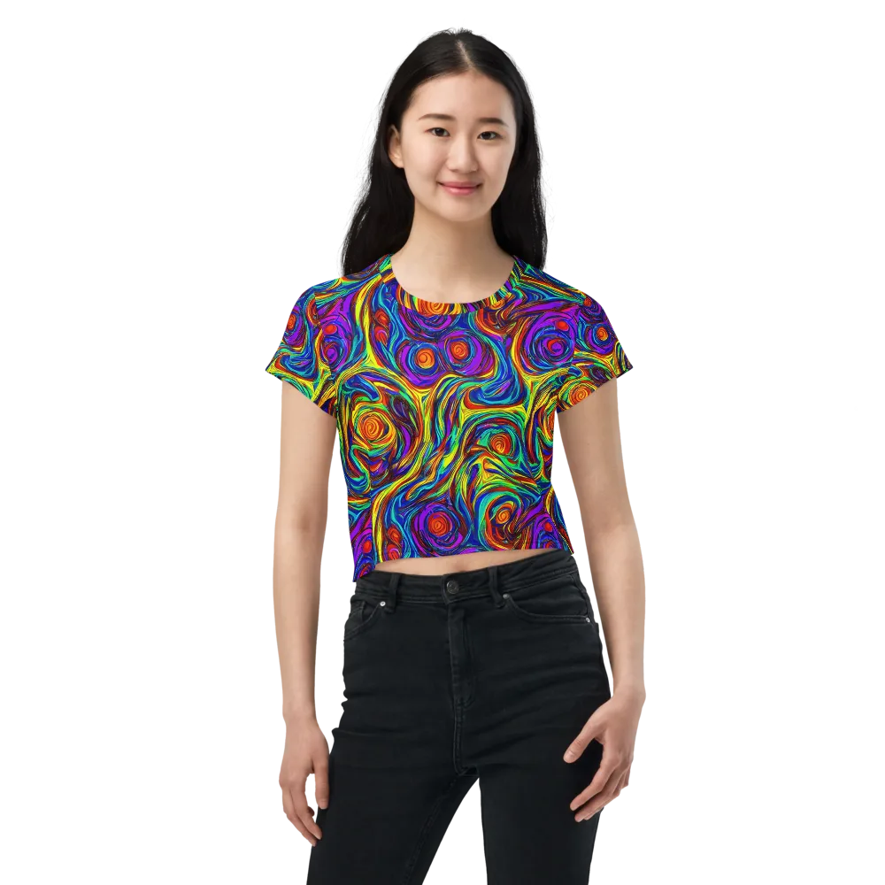 Technicolor Tempest on Crop Tee — Front