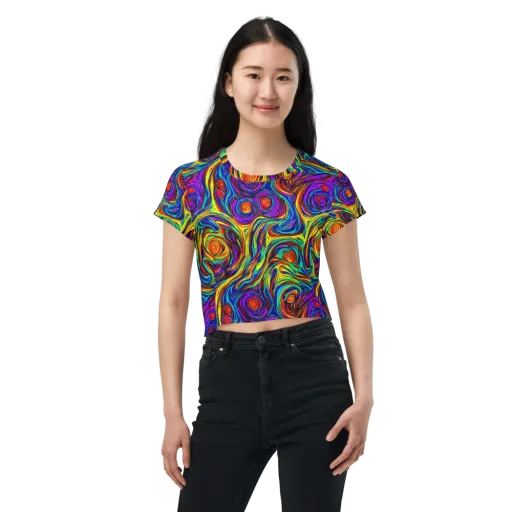 Technicolor Tempest on a Crop Tee