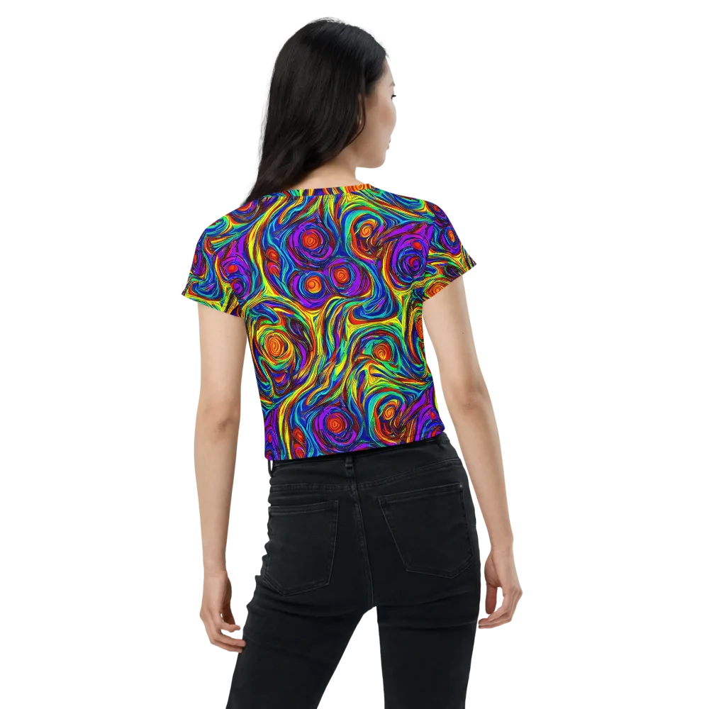 Technicolor Tempest on Crop Tee — Back