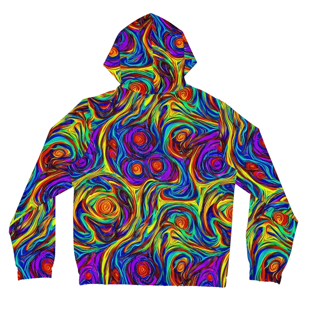 Technicolor Tempest on Women's Full-Zip Hoodie — Back