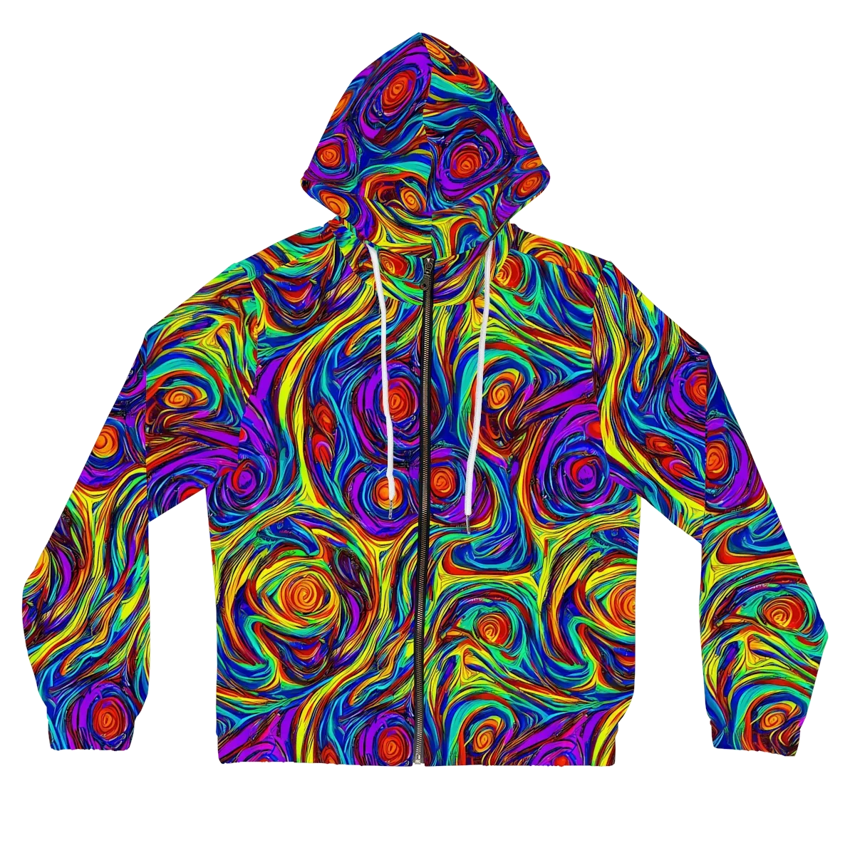 Technicolor Tempest on Women's Full-Zip Hoodie — Front