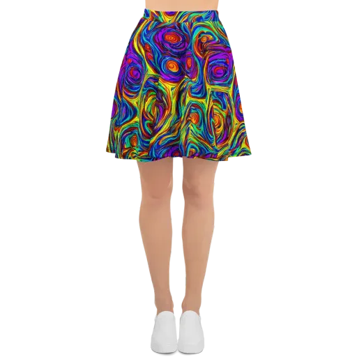 Technicolor Tempest on a Skater Skirt
