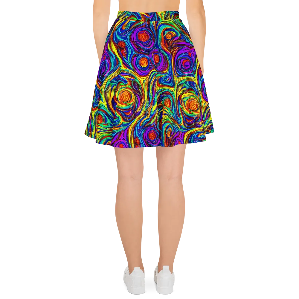 Technicolor Tempest on Skater Skirt — Back
