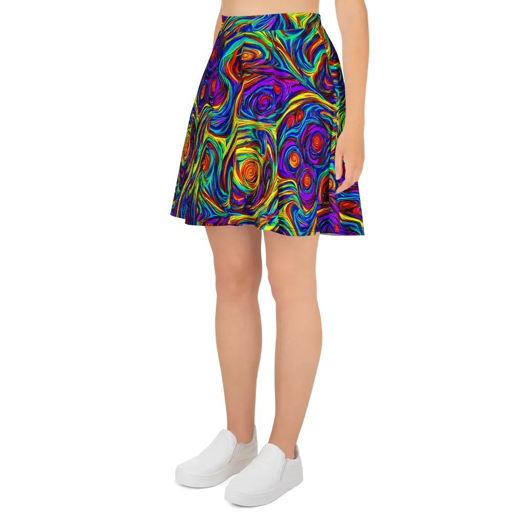Technicolor Tempest on Skater Skirt — Left