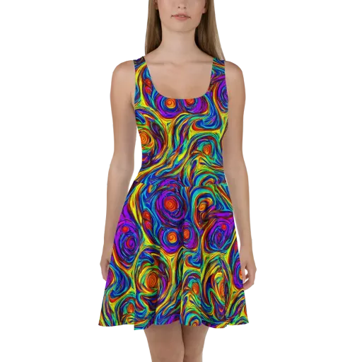 Technicolor Tempest on a Skater Dress