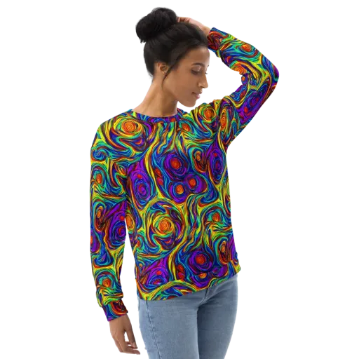 Technicolor Tempest on a Sweatshirt