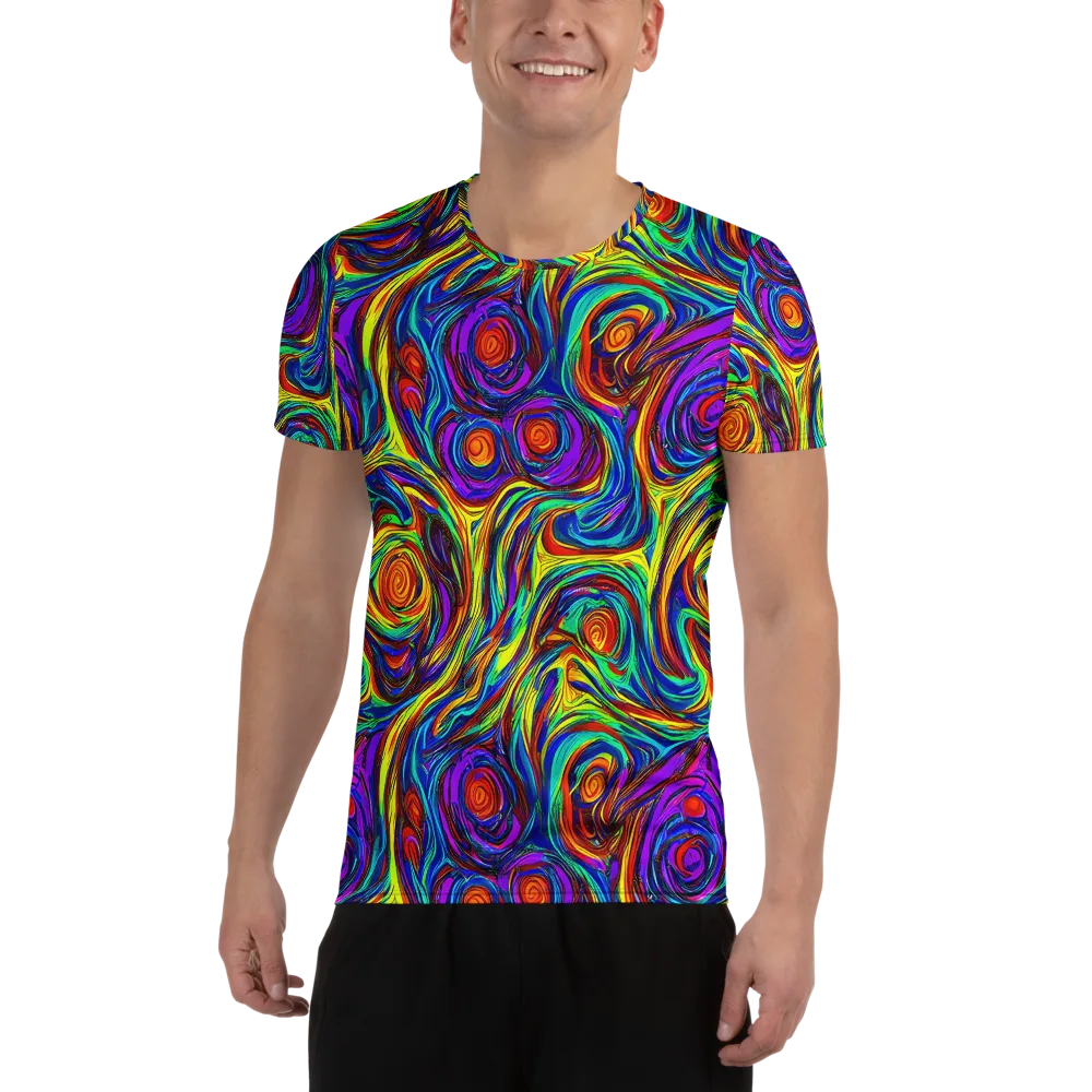 Technicolor Tempest on Men's Athletic T-Shirt — Front