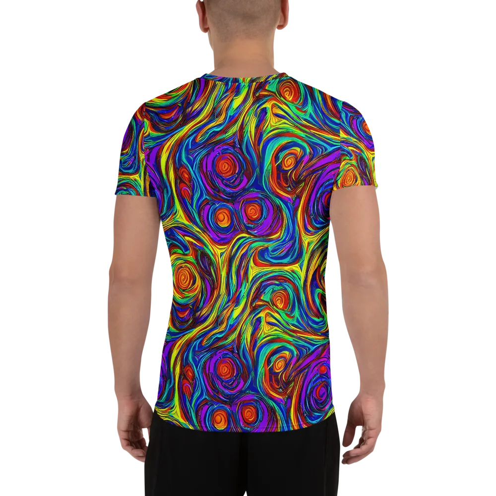Technicolor Tempest on Men's Athletic T-Shirt — Back