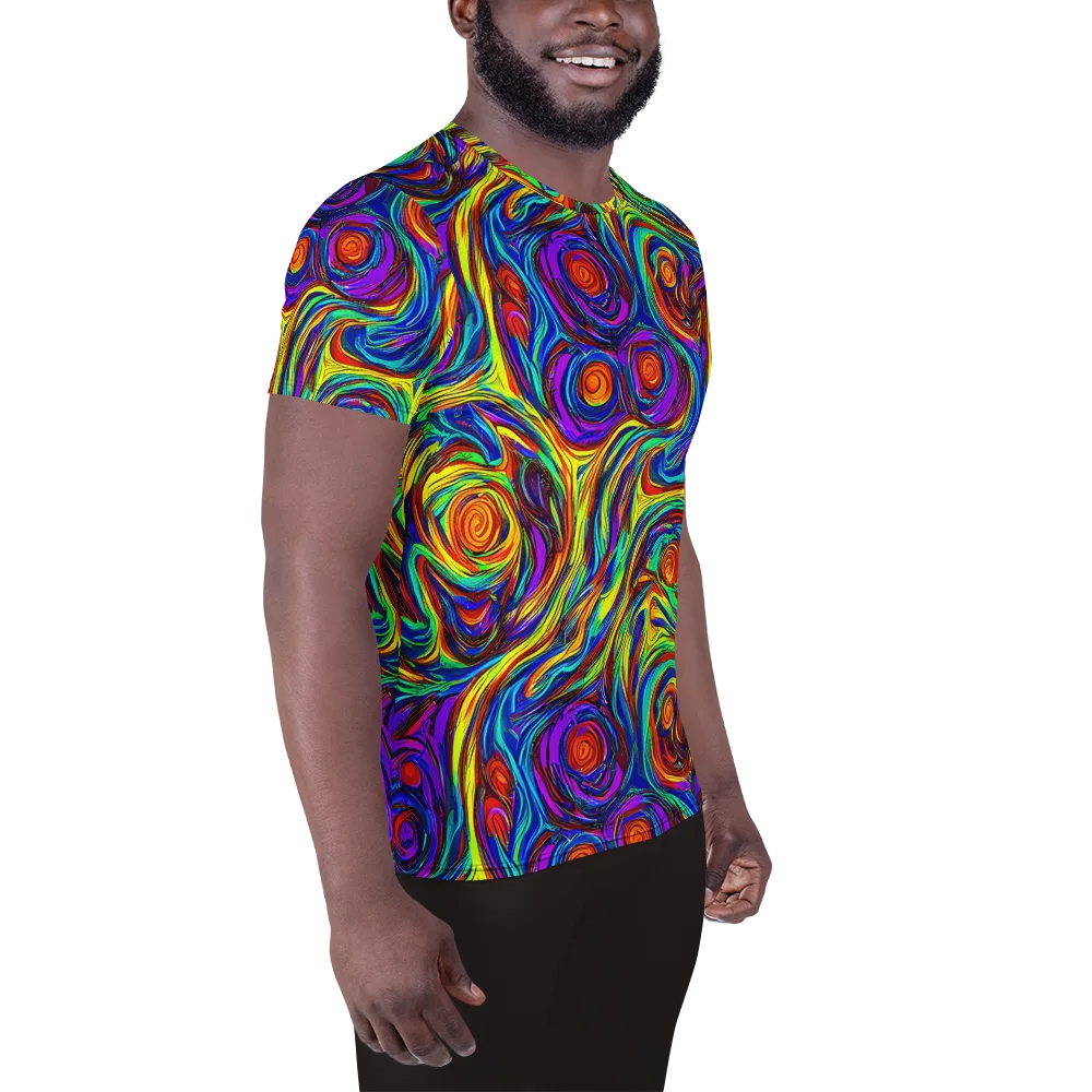 Technicolor Tempest on Men's Athletic T-Shirt — Right