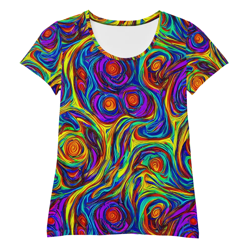 Technicolor Tempest on Women's Athletic T-Shirt — Front
