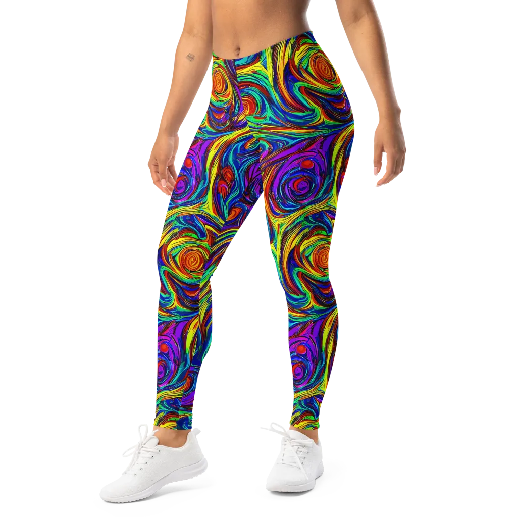 Technicolor Tempest on Leggings — Left Front