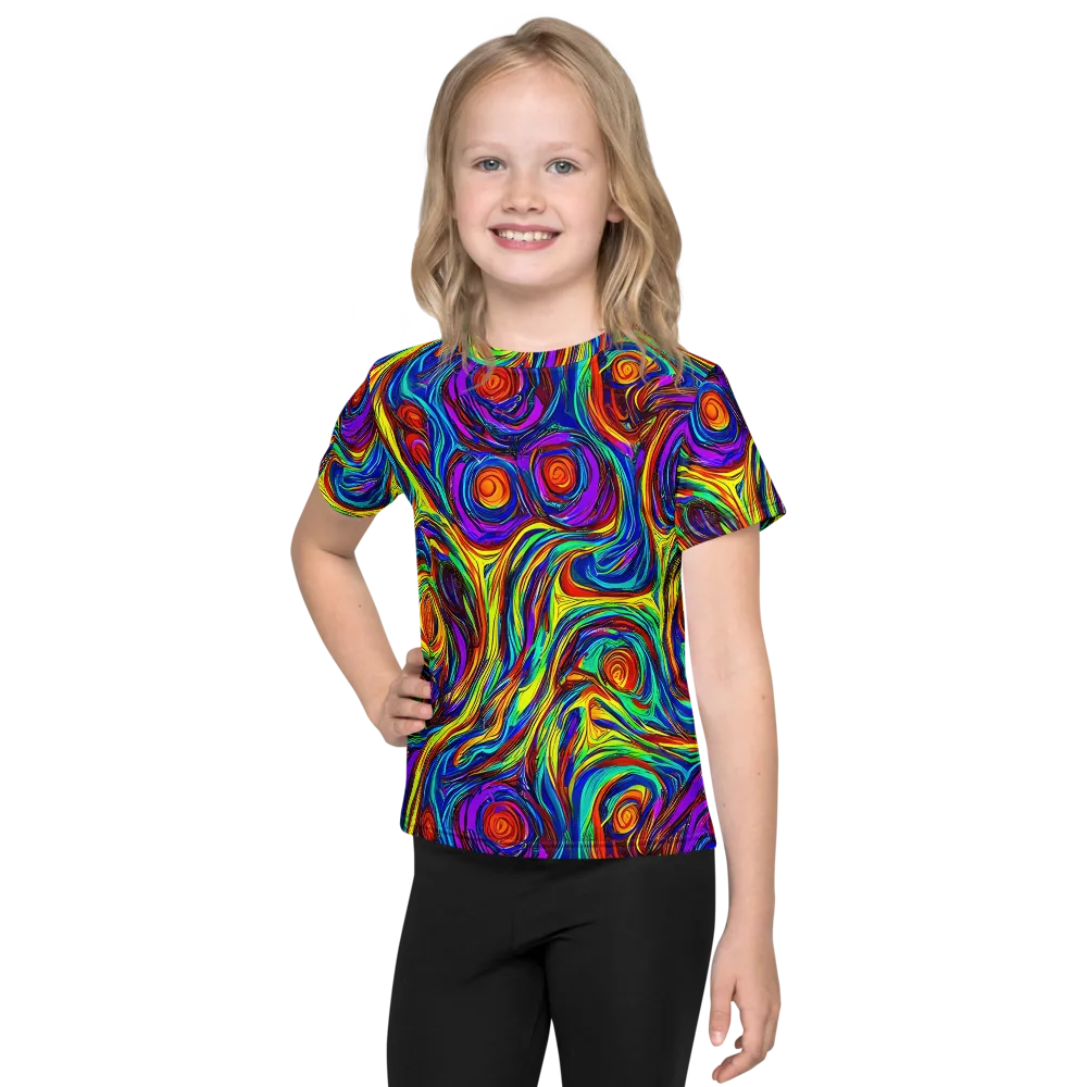 Technicolor Tempest on Kids Crew Neck T-Shirt — Front