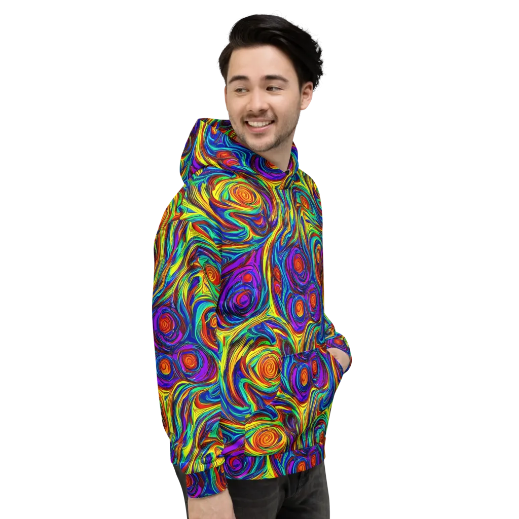 Technicolor Tempest on Hoodie — Right