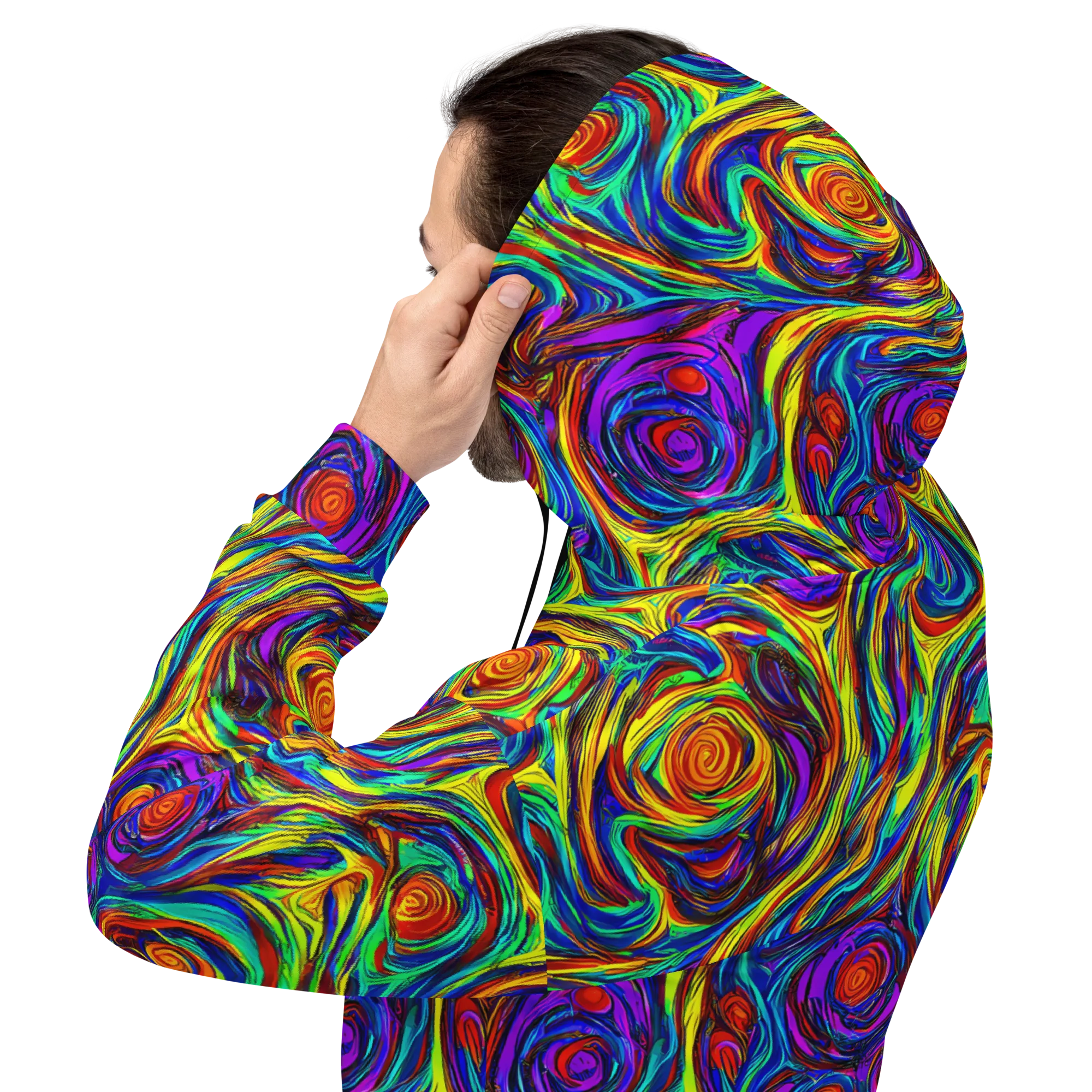 Technicolor Tempest on Hoodie — Back