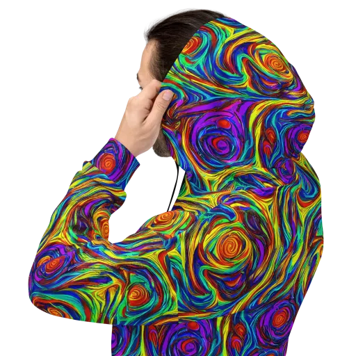 Technicolor Tempest on a Hoodie
