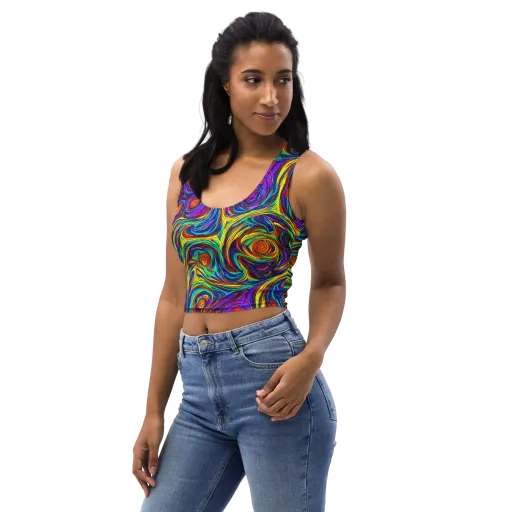 Technicolor Tempest on a Crop Top