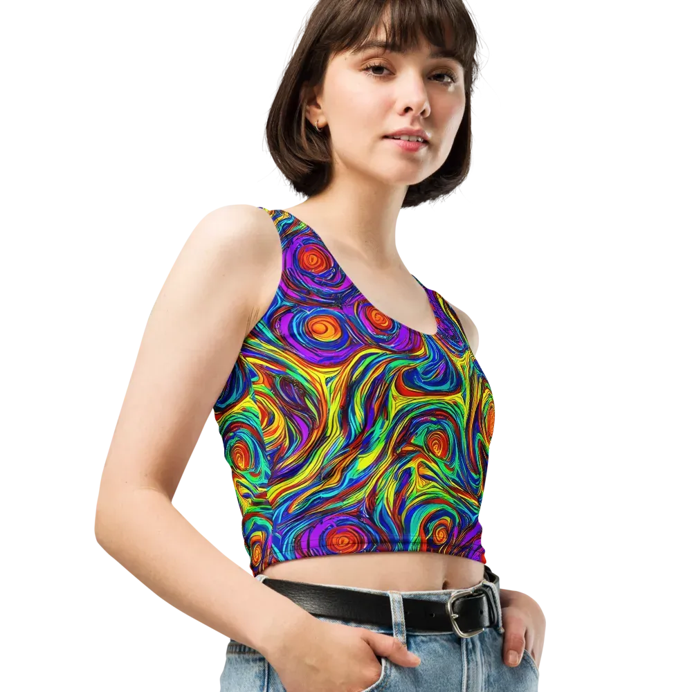 Technicolor Tempest on Crop Top — Right Front