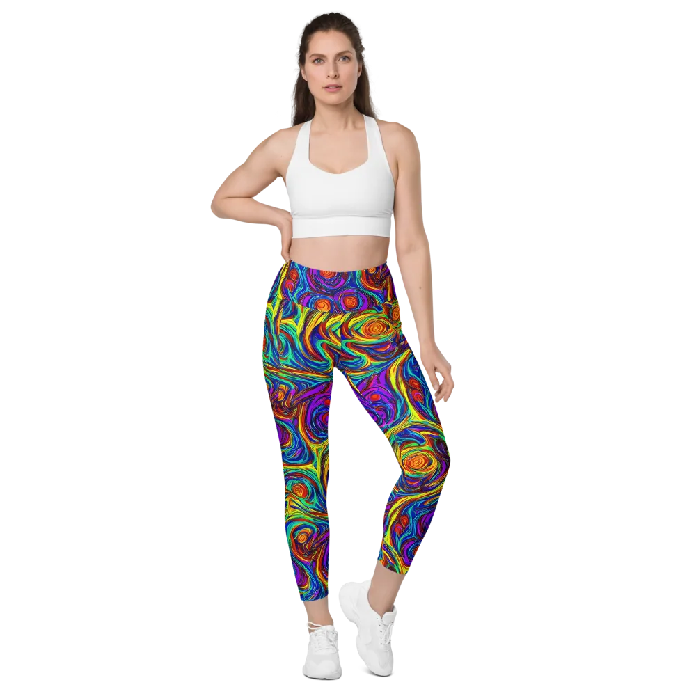 Technicolor Tempest on Leggings with Pockets — Front