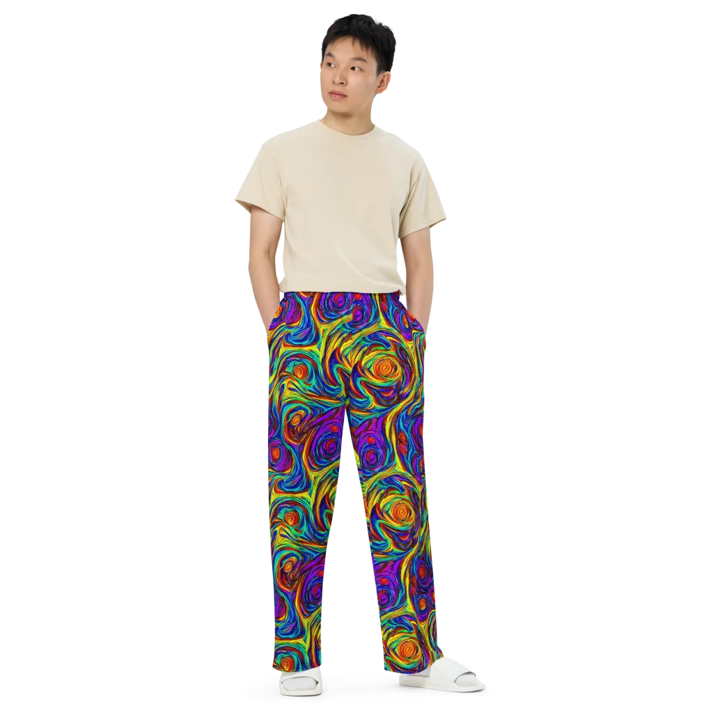 Technicolor Tempest on Wide-Leg Pants — Front