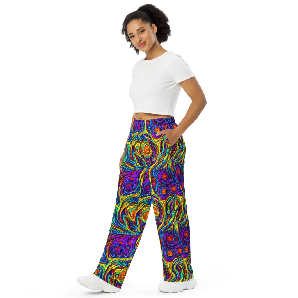 Technicolor Tempest on Wide-Leg Pants — Left Front