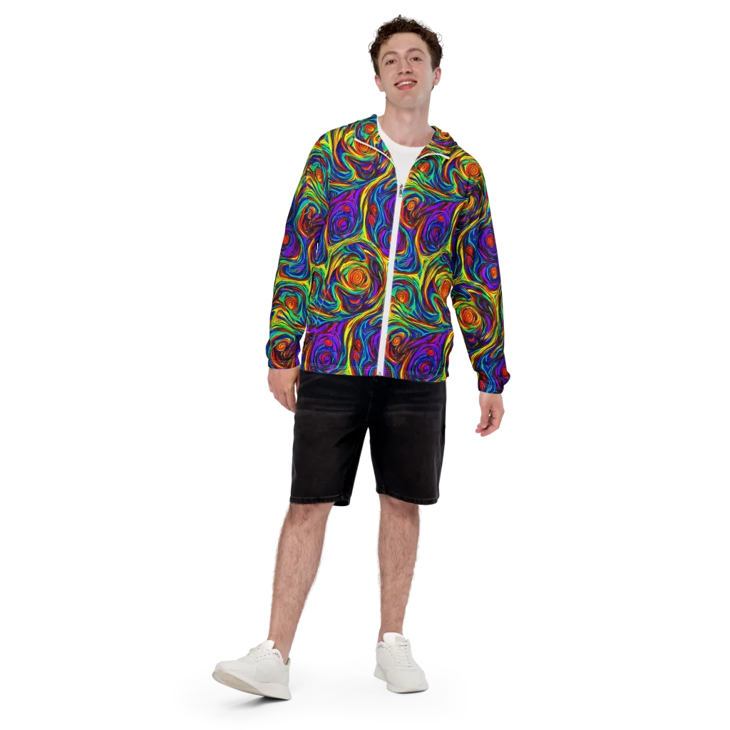 Technicolor Tempest on Men's Windbreaker — Front
