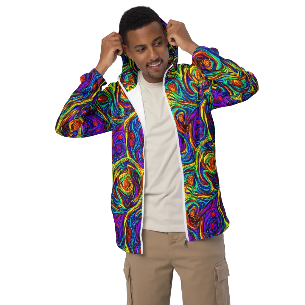 Technicolor Tempest on Men's Windbreaker — Front