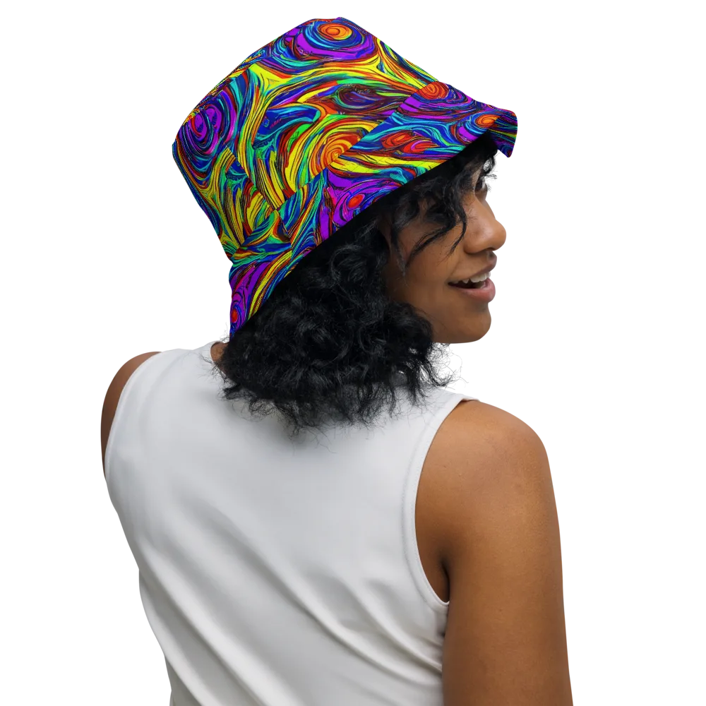 Technicolor Tempest on Reversible Bucket Hat — Right Outside