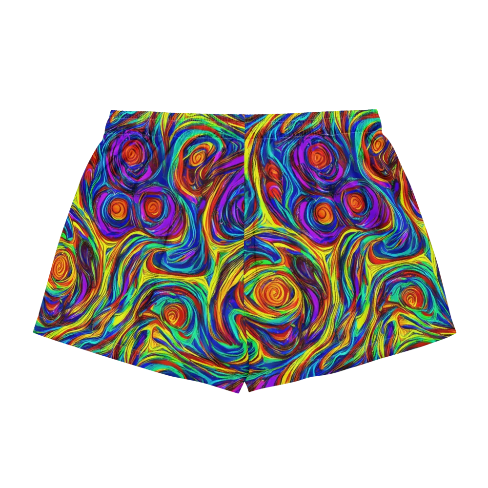 Technicolor Tempest on Women's Pajama Shorts — Back