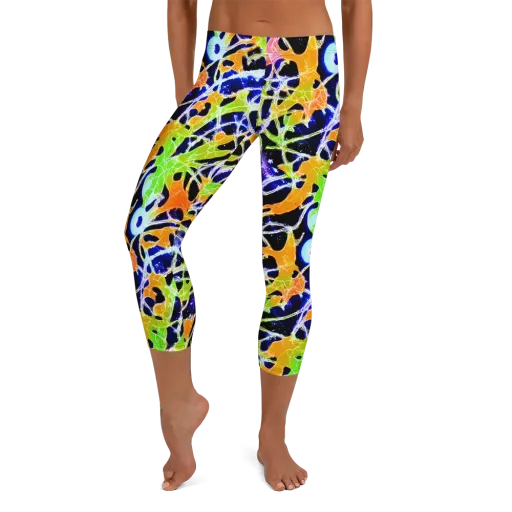Cosmic Tangent on a Capri Leggings