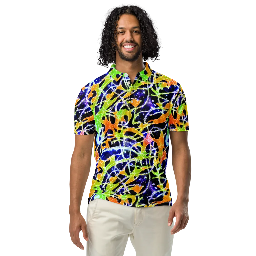 Cosmic Tangent on Men's Slim Fit Polo Shirt — Front