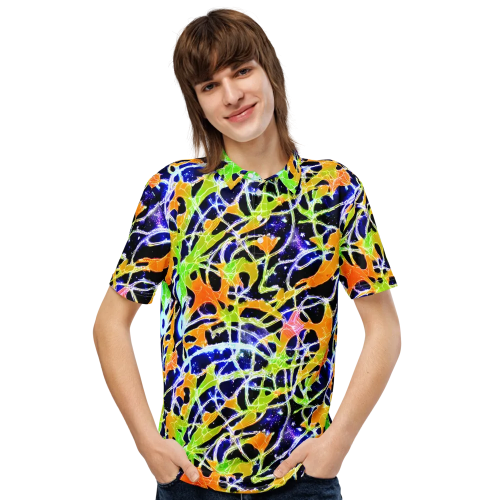 Cosmic Tangent on Men's Slim Fit Polo Shirt — Front