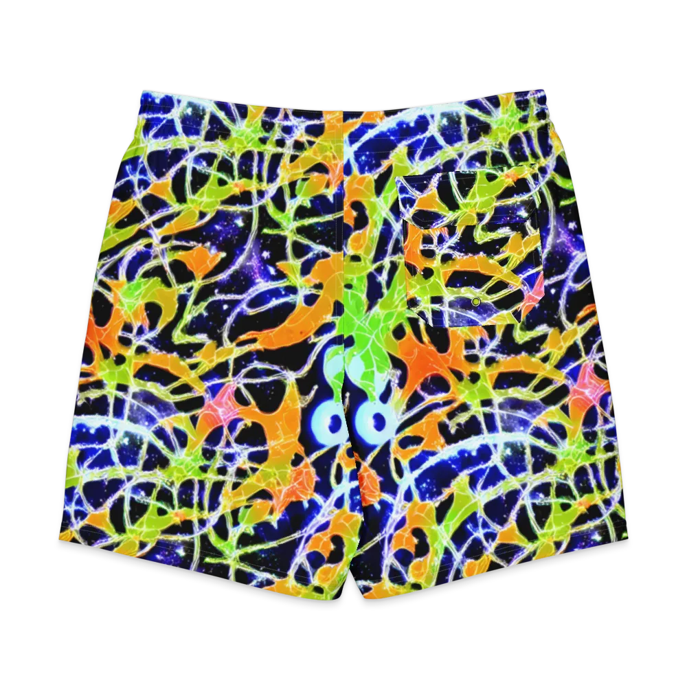 Cosmic Tangent on Men's Board Shorts — Back