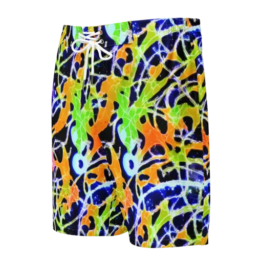 Cosmic Tangent on a Men's Board Shorts