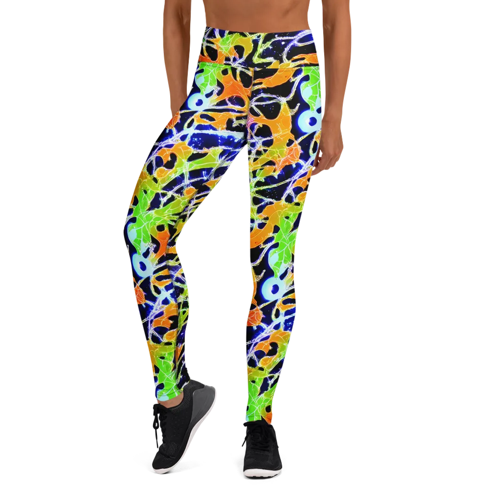 Cosmic Tangent on Yoga Leggings — Front