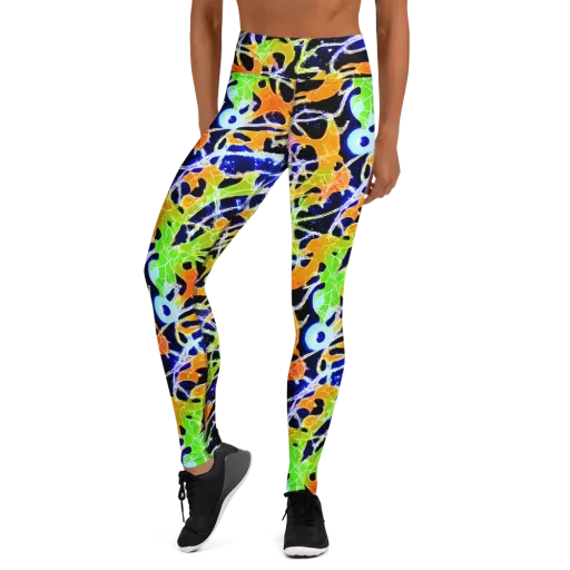 Cosmic Tangent on a Yoga Leggings