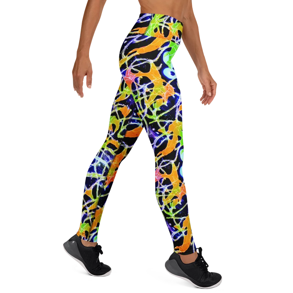Cosmic Tangent on Yoga Leggings — Right