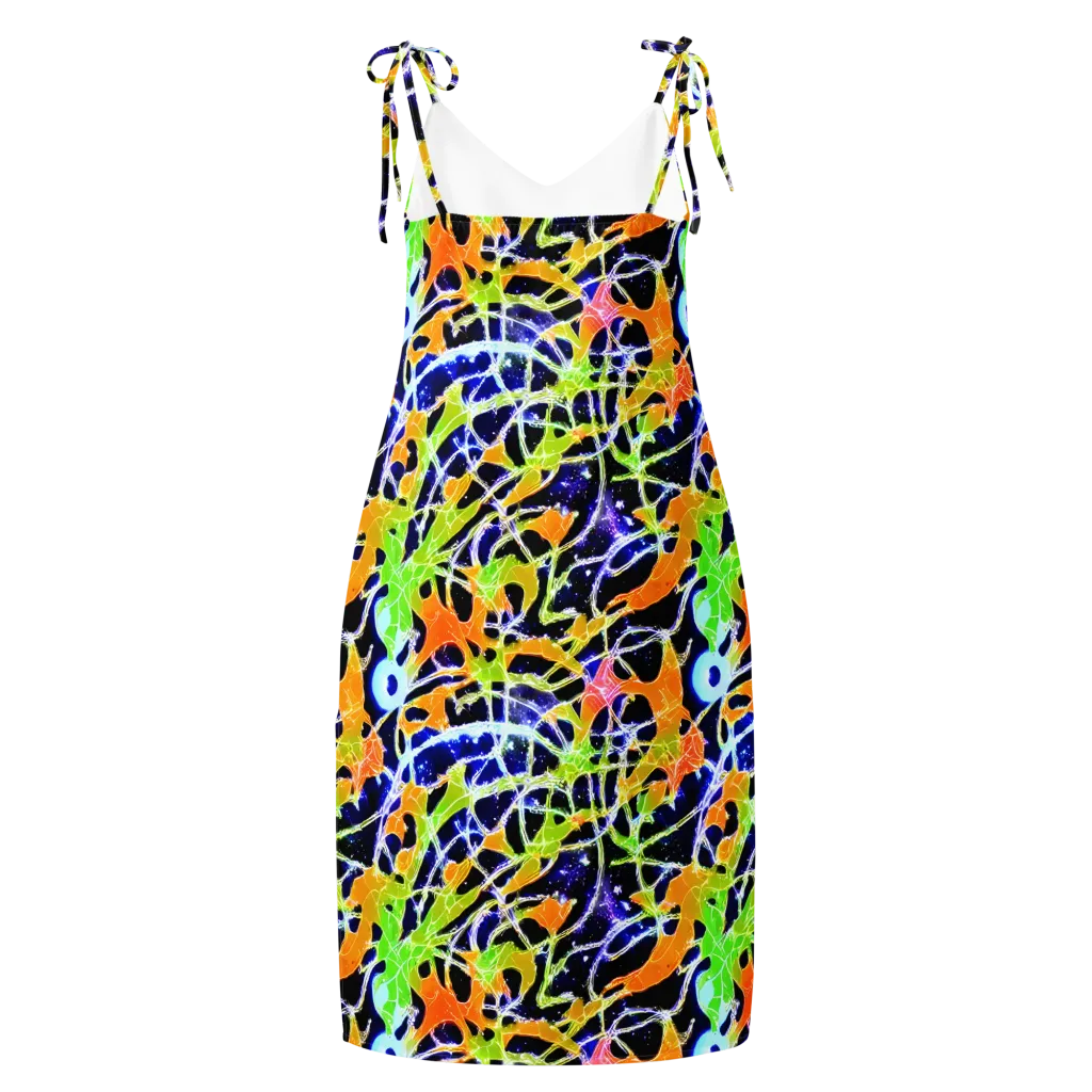 Cosmic Tangent on Slip Dress — Back