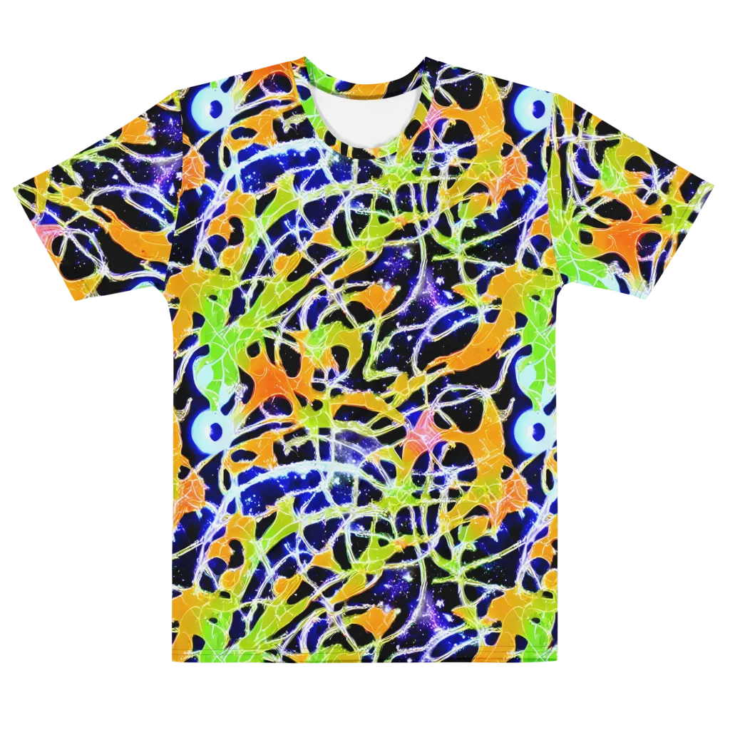 Cosmic Tangent on Men's Cotton Crew Neck T-Shirt — Front