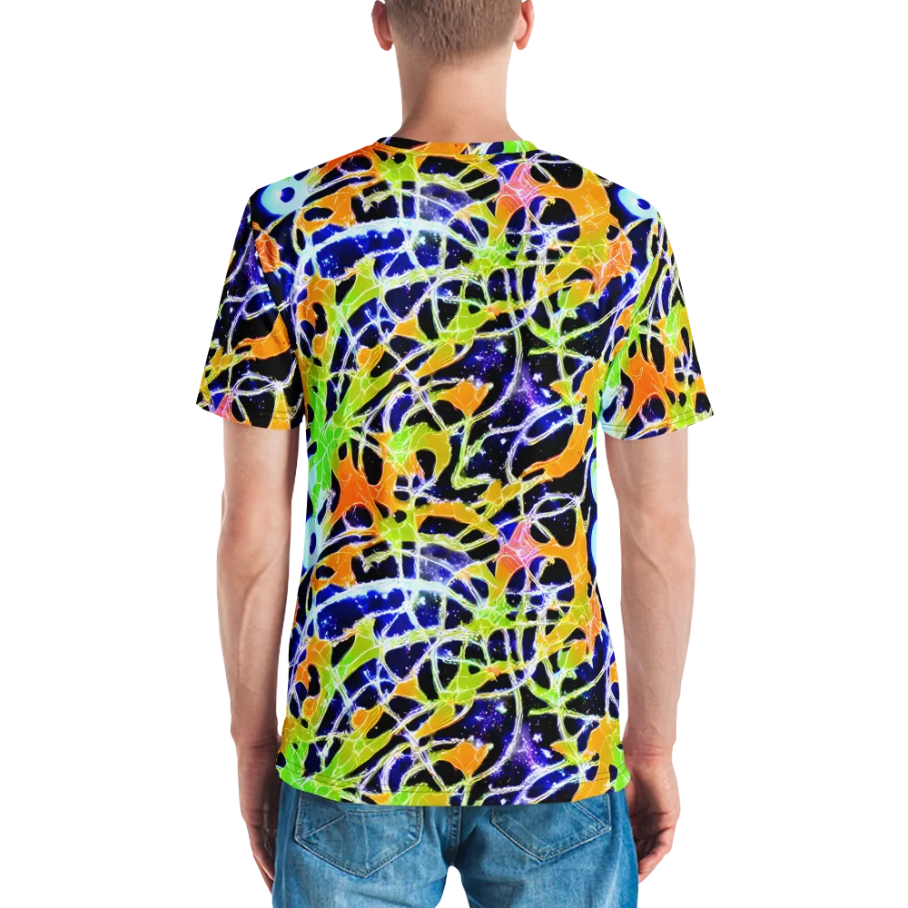Cosmic Tangent on Men's Crew Neck T-Shirt — Back