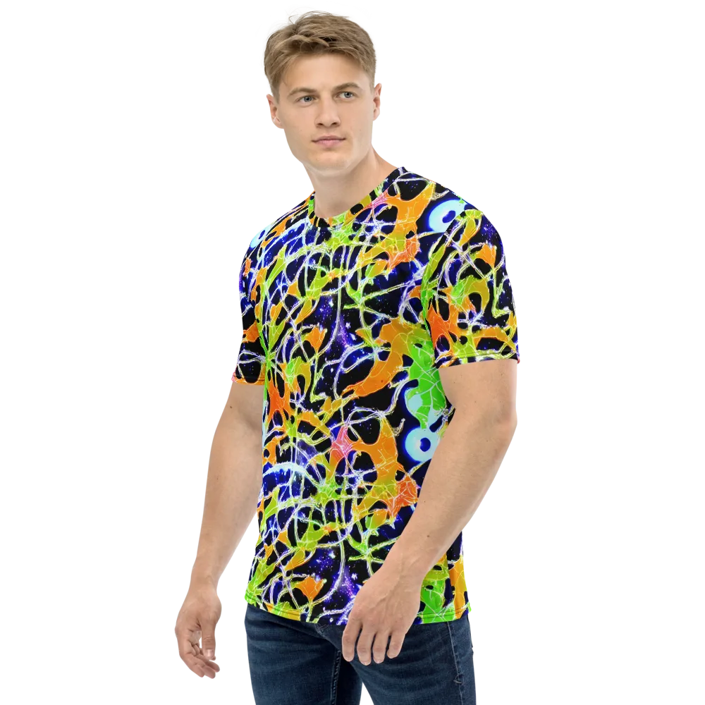 Cosmic Tangent on Men's Crew Neck T-Shirt — Left