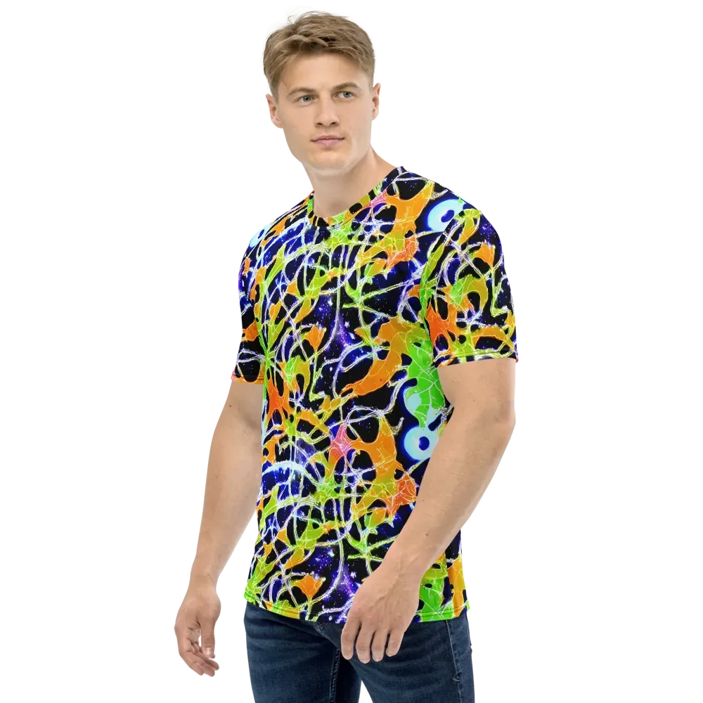 Cosmic Tangent on Men's Crew Neck T-Shirt — Left