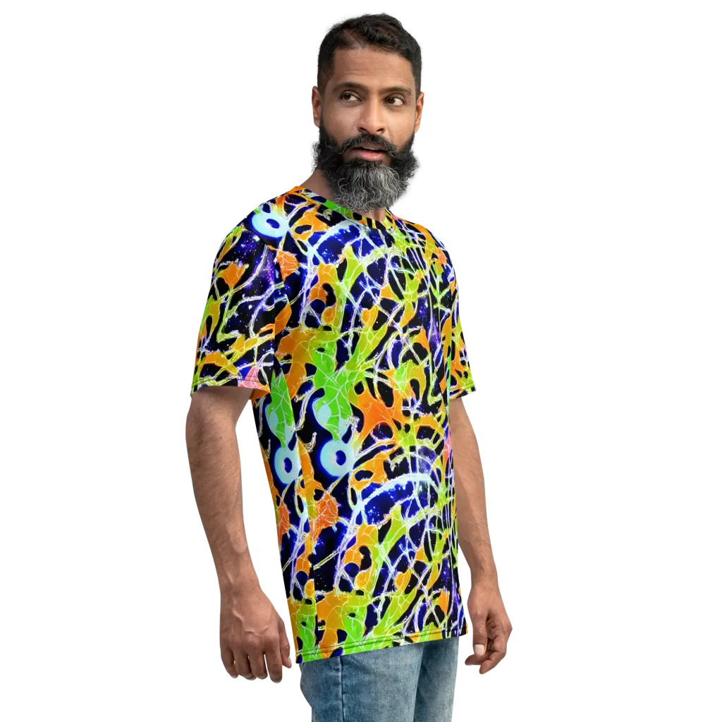 Cosmic Tangent on Men's Crew Neck T-Shirt — Right