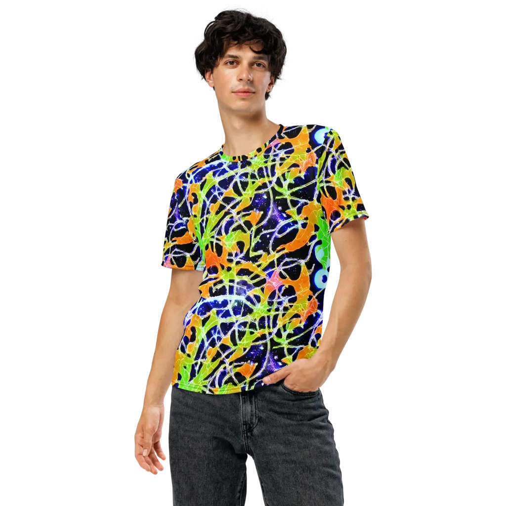 Cosmic Tangent on Men's Crew Neck T-Shirt — Front