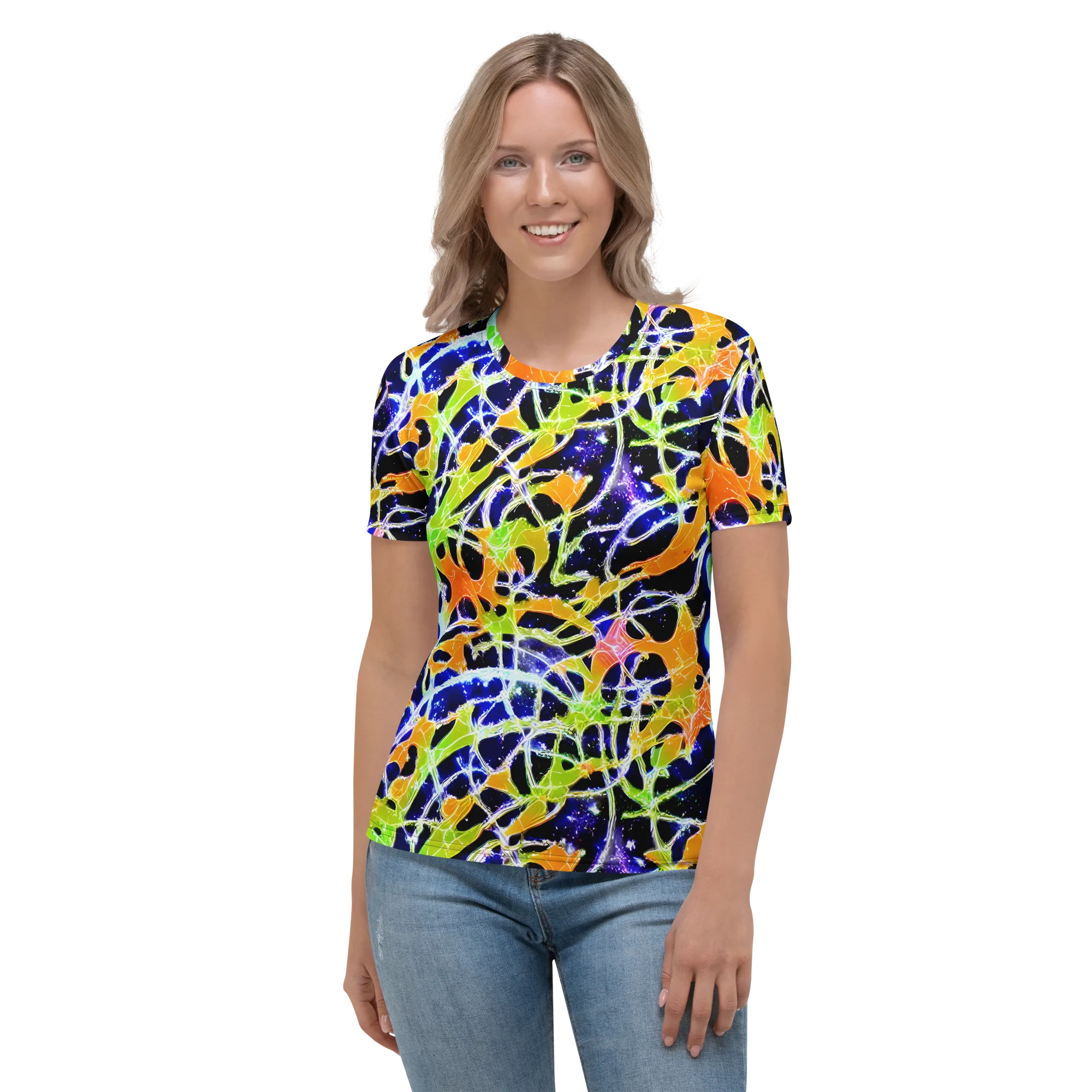 Cosmic Tangent on Women's Crew Neck T-Shirt — Front