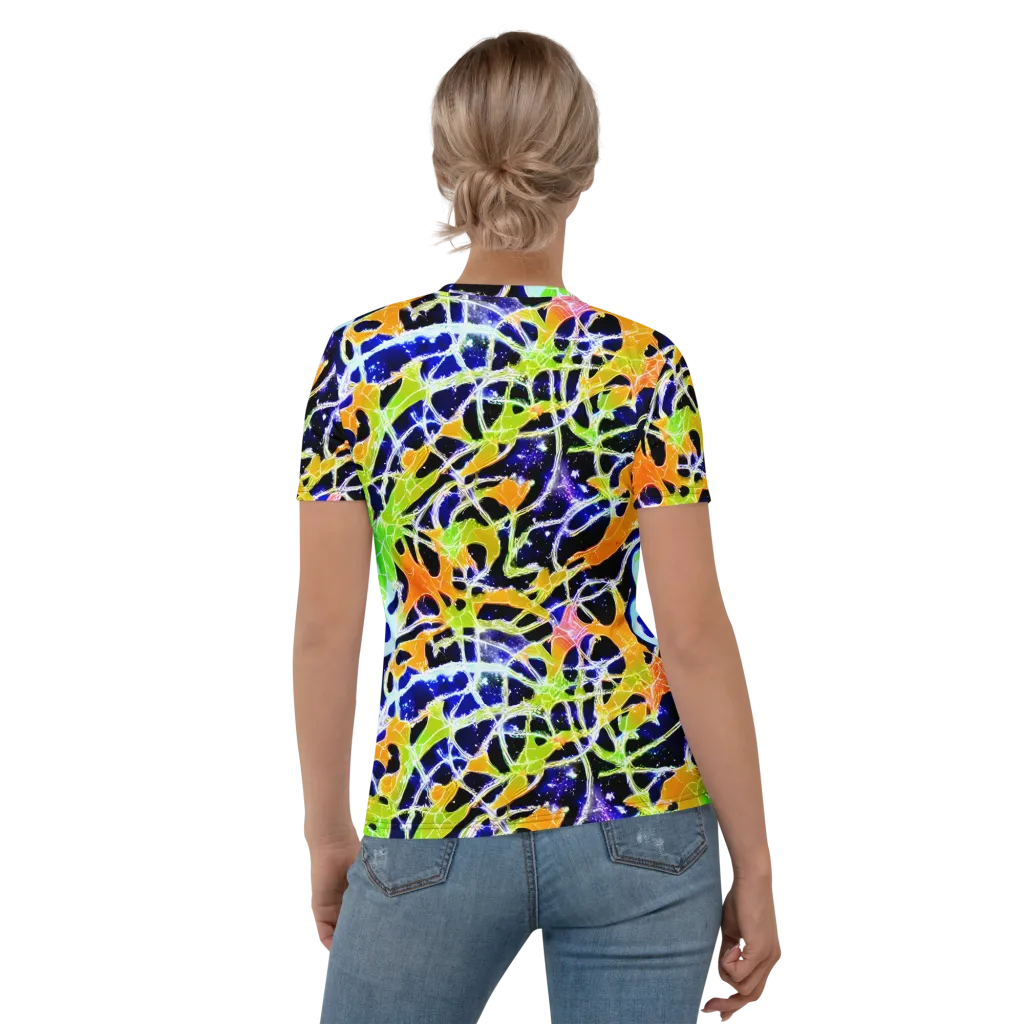 Cosmic Tangent on Women's Crew Neck T-Shirt — Back