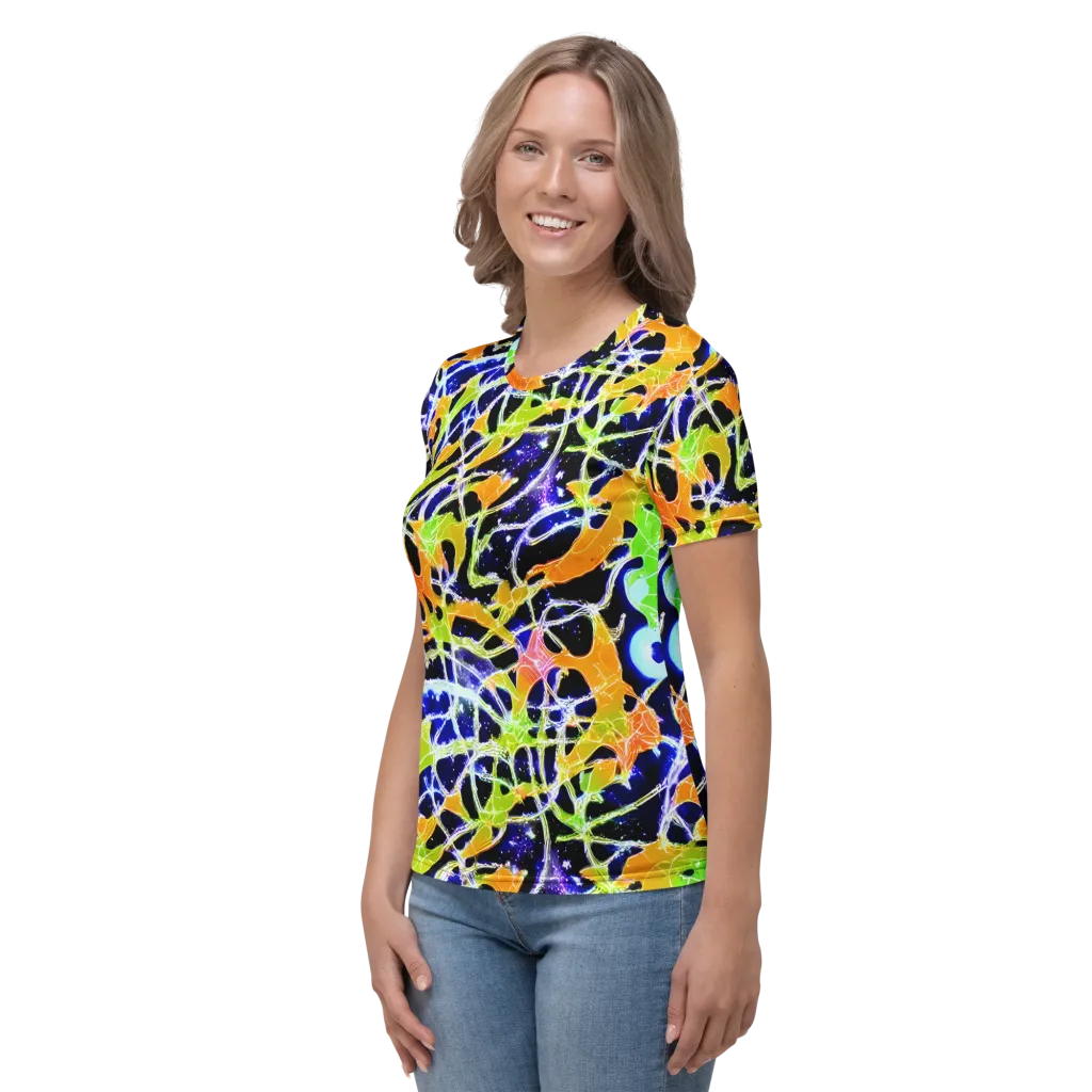 Cosmic Tangent on Women's Crew Neck T-Shirt — Left